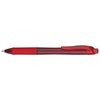 Pentel EnerGel-X Gel Pen, Retractable, Bold 1 mm, Red Ink, Translucent Red Barrel, 12PK BL110-B